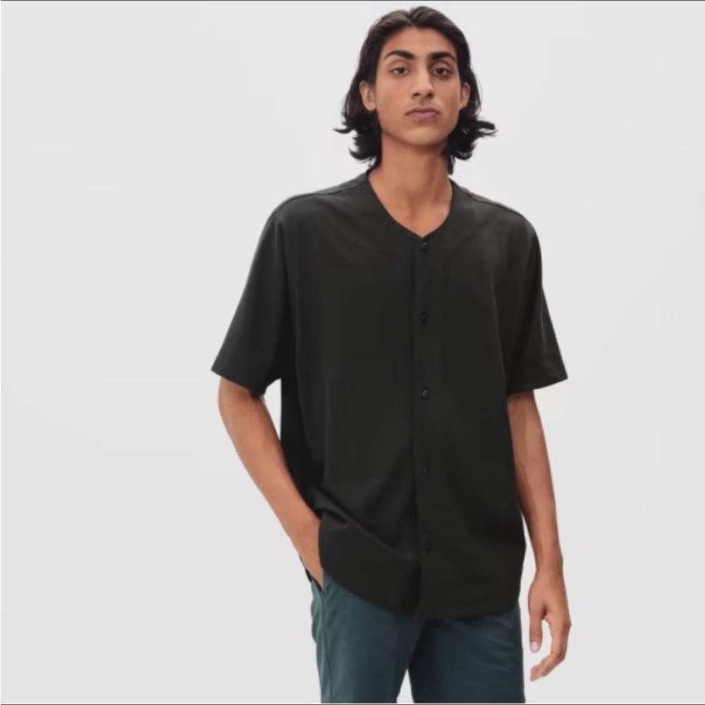 Everlane Premium-Weight Baseball Tee Small Black